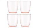 Bodum Outdoor-Becher Kvadrant 350 ml, Rosa, 4 Stück