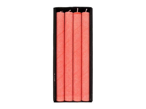 [90291093 1550340] Schulthess Kerzen Stabkerze Aprikose aus Olivenwachs, 4 Stück
