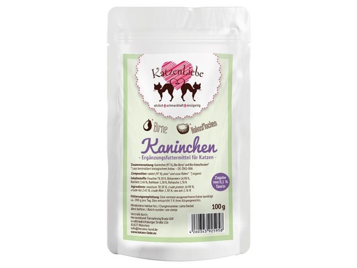 [90291125 1540867] KatzenLiebe Nassfutter Kaninchen mit Bio-Birne, 100 g
