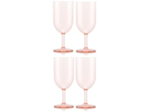 [90291147 1532446] Bodum Outdoor-Weinglas Oktett 230 ml, Rosa, 4 Stück