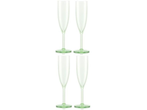 [90291160 1532449] Bodum Outdoor-Champagnerglas Oktett 120 ml, Grün, 4 Stück