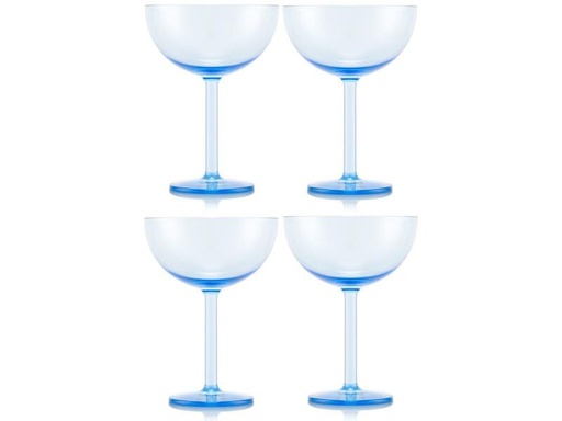 [90291227 1532460] Bodum Outdoor-Champagnerglas Oktett 280 ml, Blau, 4 Stück
