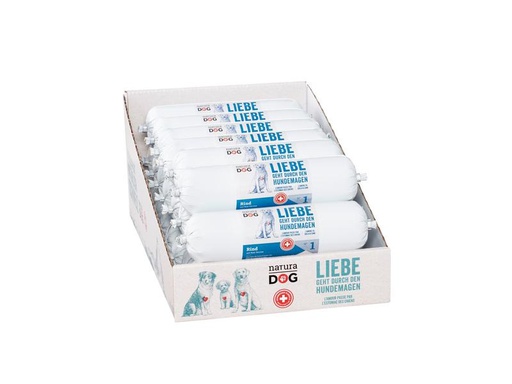 [90291266 1555412] naturaDog Nassfutter Rind mit Gemüse Brocken Multipack, 20 x 400 g