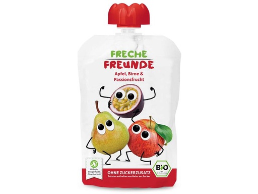 [90291321 1545846] Freche Freunde Quetschbeutel Apfel Birne &amp; Passionsfrucht Bio 100 g