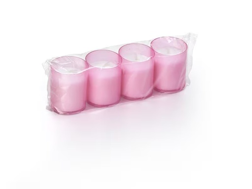 [90291605 1506796] balthasar Kerzenset in Becher 4 Stück, Rosa