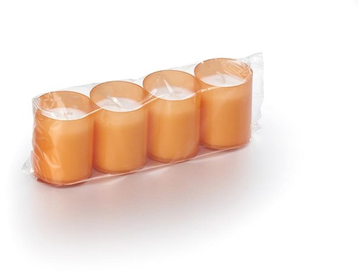 [90291643 1506793] balthasar Kerzenset in Becher 4 Stück, Orange