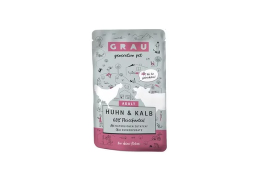 [90291904 1542276] Grau Nassfutter Huhn &amp; Kalb, 16 x 125 g