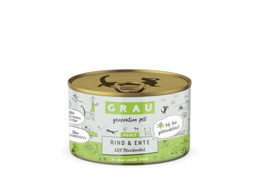[90291927 1542285] Grau Nassfutter Rind &amp; Ente, 6 x 200 g