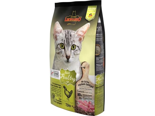 [90292350 1531016] Leonardo Cat Food Trockenfutter Adult Geflügel, 7.5 kg