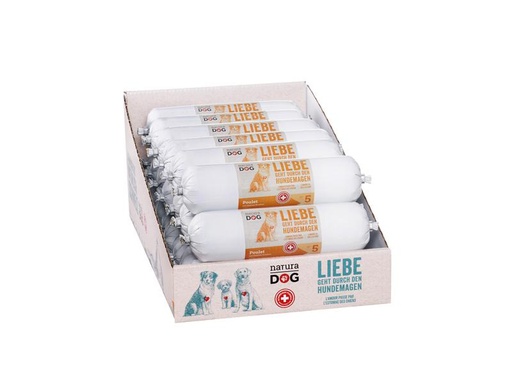[90292624 1555413] naturaDog Nassfutter Poulet mit Gemüse Brocken Multipack, 20 x 400 g