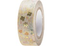 Rico Design Washi Tape Blumenwiese 1.5 cm x 10 m, Türkis