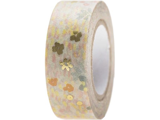[90292906 1558470] Rico Design Washi Tape Blumenwiese 1.5 cm x 10 m, Türkis