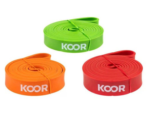 [90292907 1559430] KOOR Fitnessband 3er-Set, mittel bis extra stark