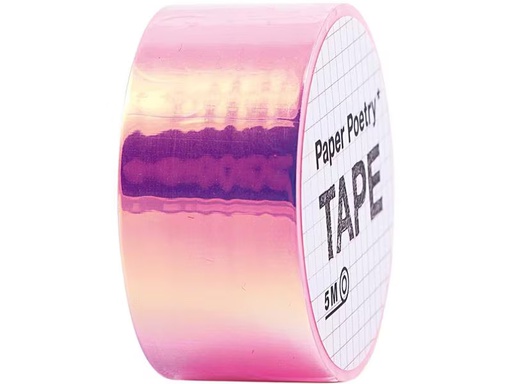 [90292963 1558460] Rico Design Deko-Klebeband Mirror Rainbow 1.9 cm x 5 m, Pink