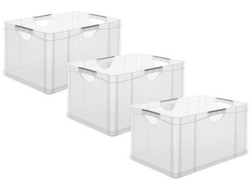 [90293005 1550904] Rotho Aufbewahrungsbox A3 3 Stück, Transparent