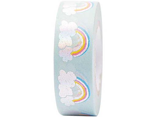 [90293041 1558455] Rico Design Washi Tape Regenbogen 1.5 cm x 10 m, Mehrfarbig