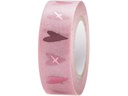 Rico Design Washi Tape It must be love 1.5 cm x 10 m, Rosa