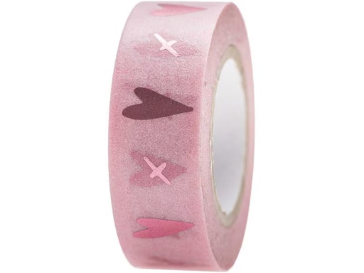 [90293053 1558467] Rico Design Washi Tape It must be love 1.5 cm x 10 m, Rosa