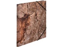 HERMA Gummibandmappe Wood Dunkelbraun