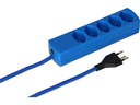 maxTex Steckdosenleiste 5x T13, Blau