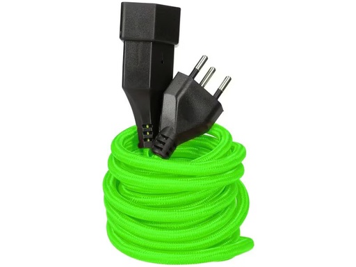 [90293334 1554299] maxTex Verlängerungskabel 3 m T13 - T12, Neongrün