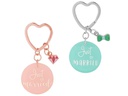 Sheepworld Schlüsselanhänger Just Married Pink/Blau, 2 Stück
