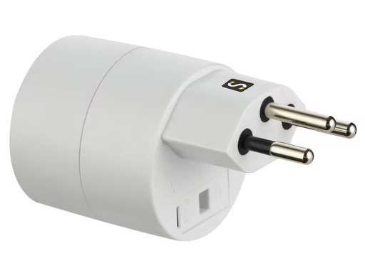 [90293923 1556698] Schönenberger Reiseadapter Schweiz T12 zu Europa Schuko Typ F, NO BLOCK