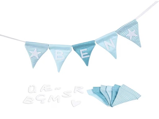 [90294002 1537643] Goki Buchstabe Wimpelkette Blau