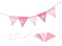 Goki Buchstabe Wimpelkette Rosa