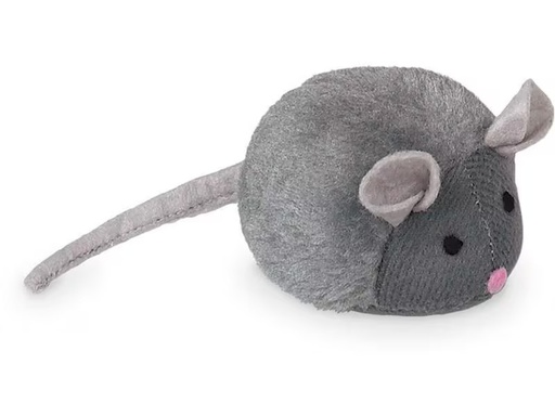 [90294353 1557829] Nobby Katzen-Spielzeug Maus mit Stimme, 15 cm, Grau