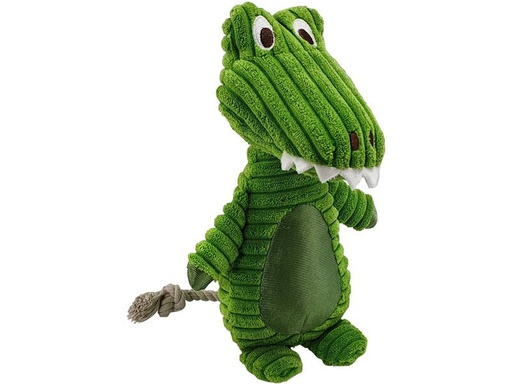 [90294381 1557798] Nobby Hunde-Spielzeug Plüschtier mit Seil, 28 cm, Grün