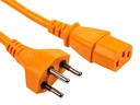 FURBER.power Netzkabel C13-T12 0.5 m, Orange