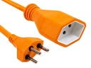 FURBER.power Verlängerungskabel T13-T12 5.0 m Orange