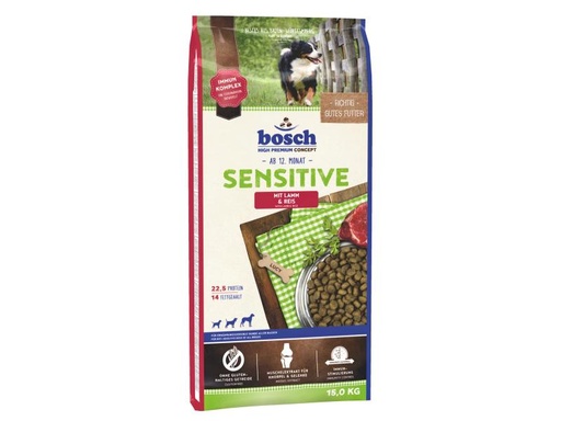 [90049229 562080] Bosch Tiernahrung Trockenfutter Sensitive Lamm &amp; Reis, 15 kg