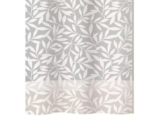 [90294716 1560089] diaqua® Duschvorhang Leaf 180 x 200 cm, Grau/Weiss