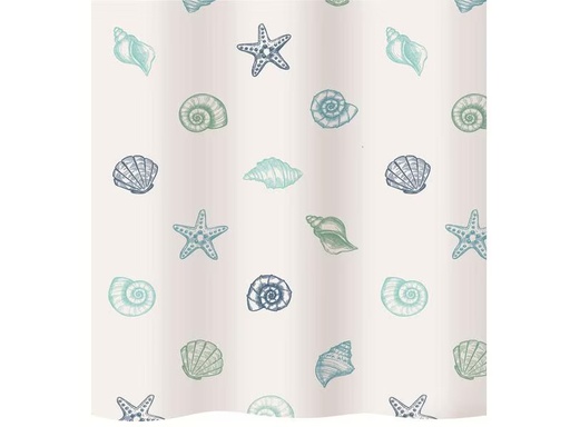 [90294724 1560097] diaqua® Duschvorhang Mare 120 x 200 cm, Blau/Weiss