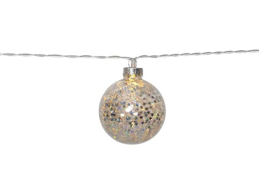 [90294850 1035479] Star Trading LED-Lichterkette Glitter, Silber 10 × Lampen