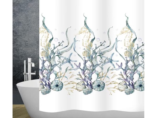 [90294972 1560100] diaqua® Duschvorhang Marina 180 x 200 cm, Mehrfarbig