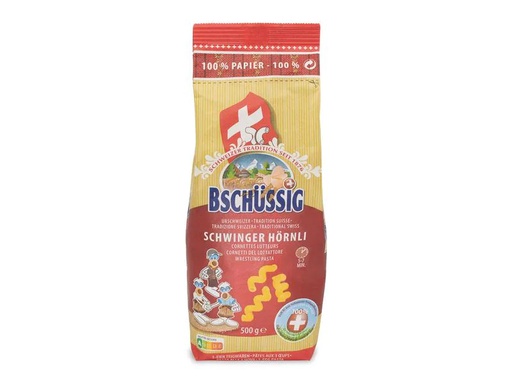 [90049295 808387] Bschüssig Teigwaren   Urschweizer Schwinger Hörnli 500 g