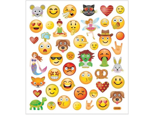 [90295500 1556997] Creativ Company Motivsticker Emoji 1 Blatt