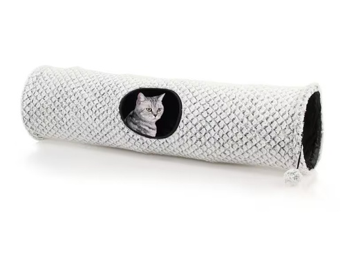 [90295573 1560570] SwissPet Katzen-Spieltunnel Fideris, ø 25 x 100 cm, Grau