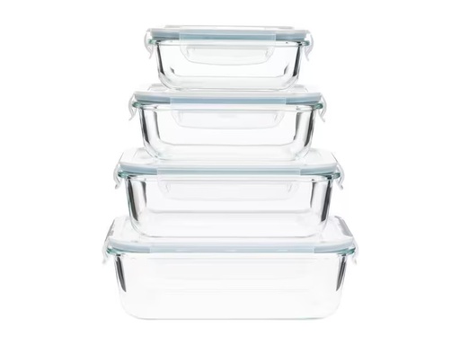 [90295746 1495809] FURBER Vorratsbehälter Glas, 4 Stück