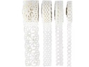Creativ Company Deko-Klebeband Weiss, 4 Rollen
