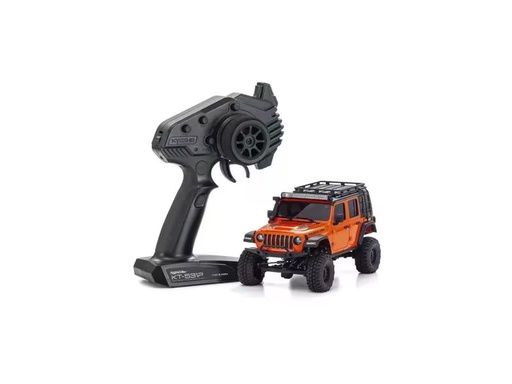 [90295870 1569366] Kyosho Scale Crawler Mini-Z Jeep Wrangler Rubicon Orange 1:24 ARTR