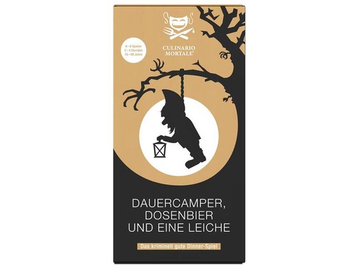 [90295940 1558090] Culinario Mortale Partyspiel Dauercamper, Dosenbier und eine Leiche