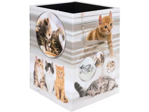 [90296193 1558074] HERMA Papierkorb Katzen 15 l, Gelb