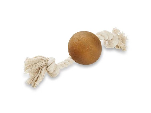 [90296220 1560118] Wolters Hunde-Spielzeug Pure Nature Spielball am Seil, M, 22 cm