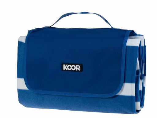 [90296249 1441434] KOOR Picknickdecke Stripes blue 200 x 200 cm