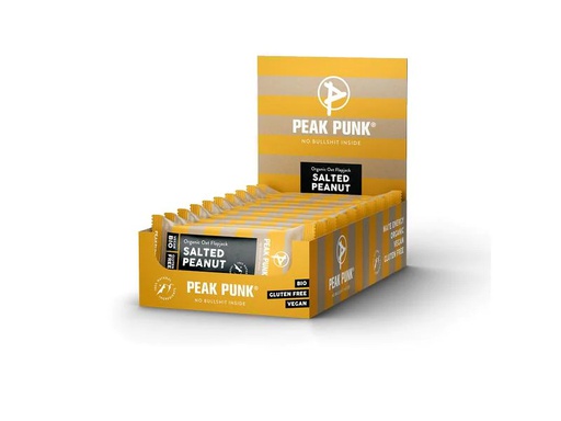 [90296672 1136061] PEAK PUNK Bio Oat Flapjack – Gesalzene Erdnüsse 12 x 60 g