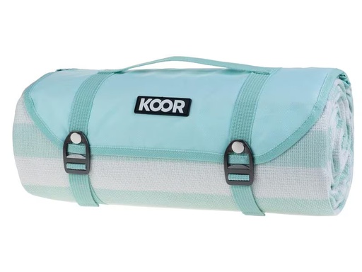 [90296722 1441437] KOOR Picknickdecke Stripes mint 200 x 300 cm